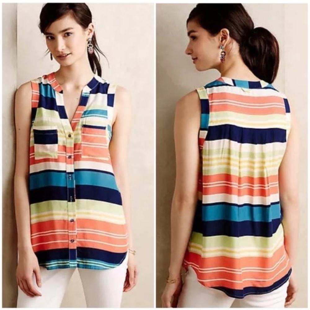 { Anthropologie } Sunseeker Tank Striped